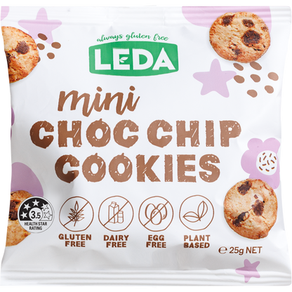 Leda Mini Choc Chip Cookies 6 Pack 150g (Pack of 6)