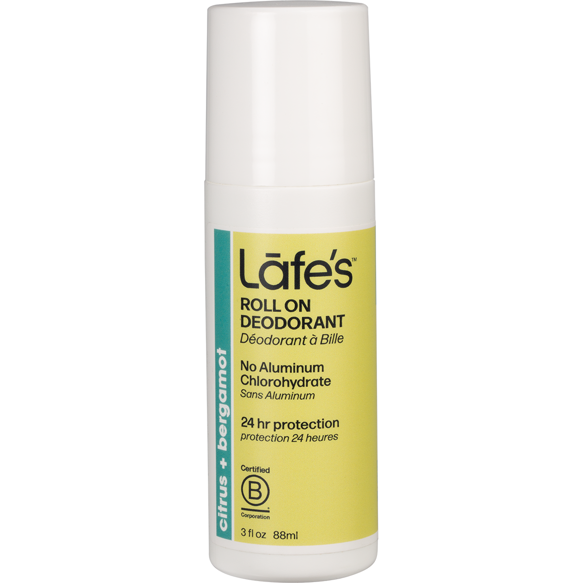 Lafe's Roll On Deodorant Citrus + Bergamot 88ml
