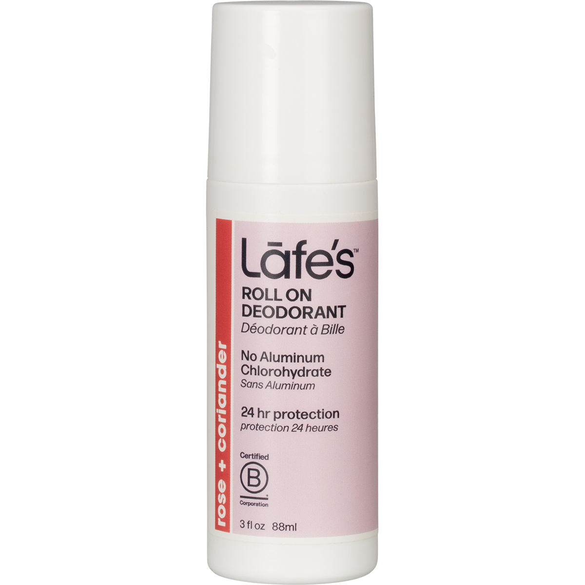 Lafe's Roll On Deodorant Rose + Coriander 88ml