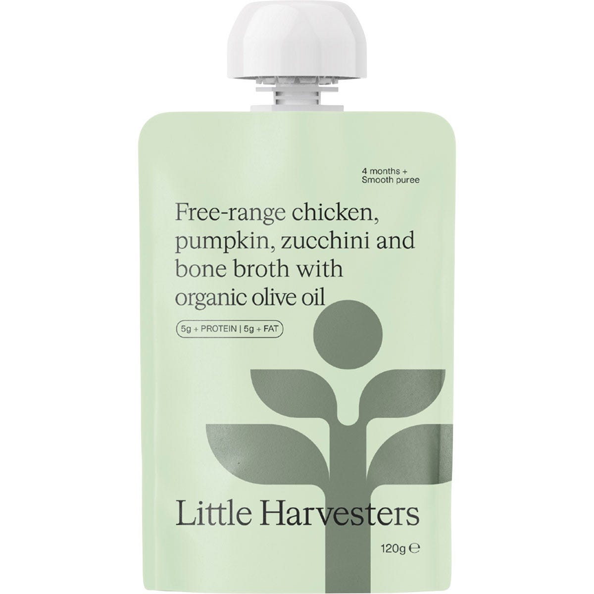 Little Harvesters Free-range Chicken, Pumpkin, Zucchini & Bone Broth 6x120g