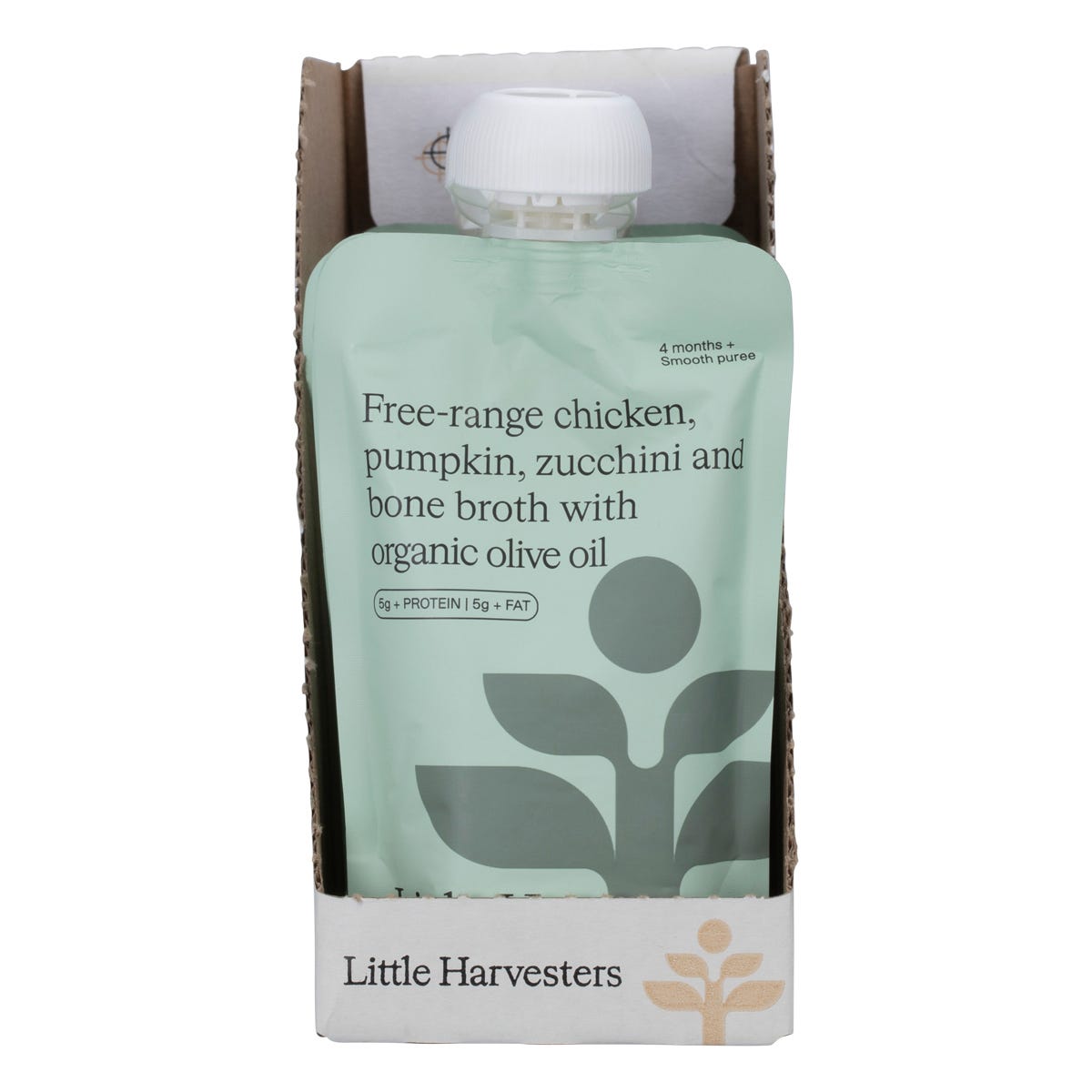 Little Harvesters Free-range Chicken, Pumpkin, Zucchini & Bone Broth 6x120g