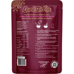 The back of a Love My Earth Organic Indian Masala Dahl Mix bag showing ingredients, nutrition facts, and cooking methods.