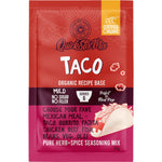 Love My Earth Taco Quick Stix Mix 55g pouch with organic Mexican recipe base and seasoning.