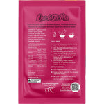Back of a Love My Earth Taco Quick Stix Mix pouch showing ingredients, nutrition facts, and cooking instructions.