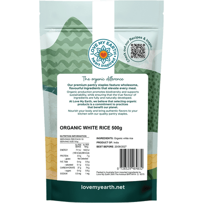 Love My Earth Organic White Rice 500g