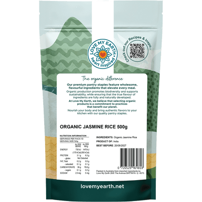 Love My Earth Organic Jasmine Rice 500g