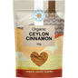 80g pouch of Love My Earth Organic Ceylon Cinnamon with a brown label and white logo.