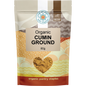 80g pouch of Love My Earth Organic Cumin Ground with a brown label and organic certification logos.