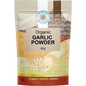 White 80g pouch of Love My Earth Organic Garlic Powder with a simple black and white label.
