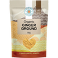 80g white pouch of Love My Earth Organic Ginger Ground with a green and orange label.