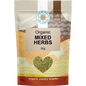 30g pouch of Love My Earth Organic Mixed Herbs featuring a green label with images of dried herbs and a black cap.