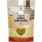 30g white pouch of Love My Earth Organic Dried Oregano with green and brown text and organic logos.