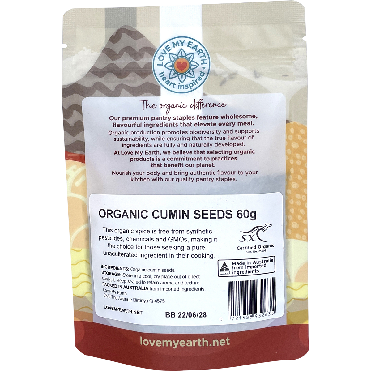 Love My Earth Organic Cumin Seeds 60g