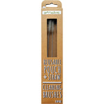 Three Little Mashies straw cleaning brushes with stainless steel handles and white nylon bristles.