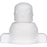 Single soft silicone spout attachment for Little Mashies reusable baby pouches on a white background.