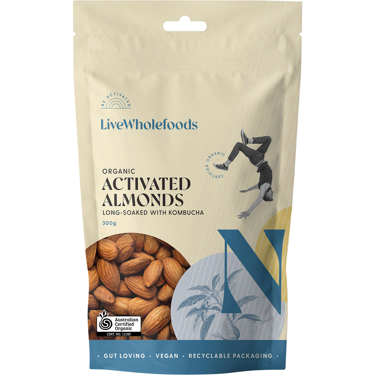 Live Wholefoods Organic Activated Almonds 300g