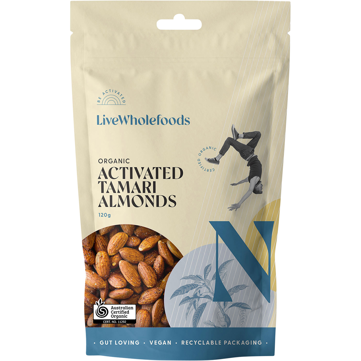 Live Wholefoods Organic Activated Tamari Almonds 120g