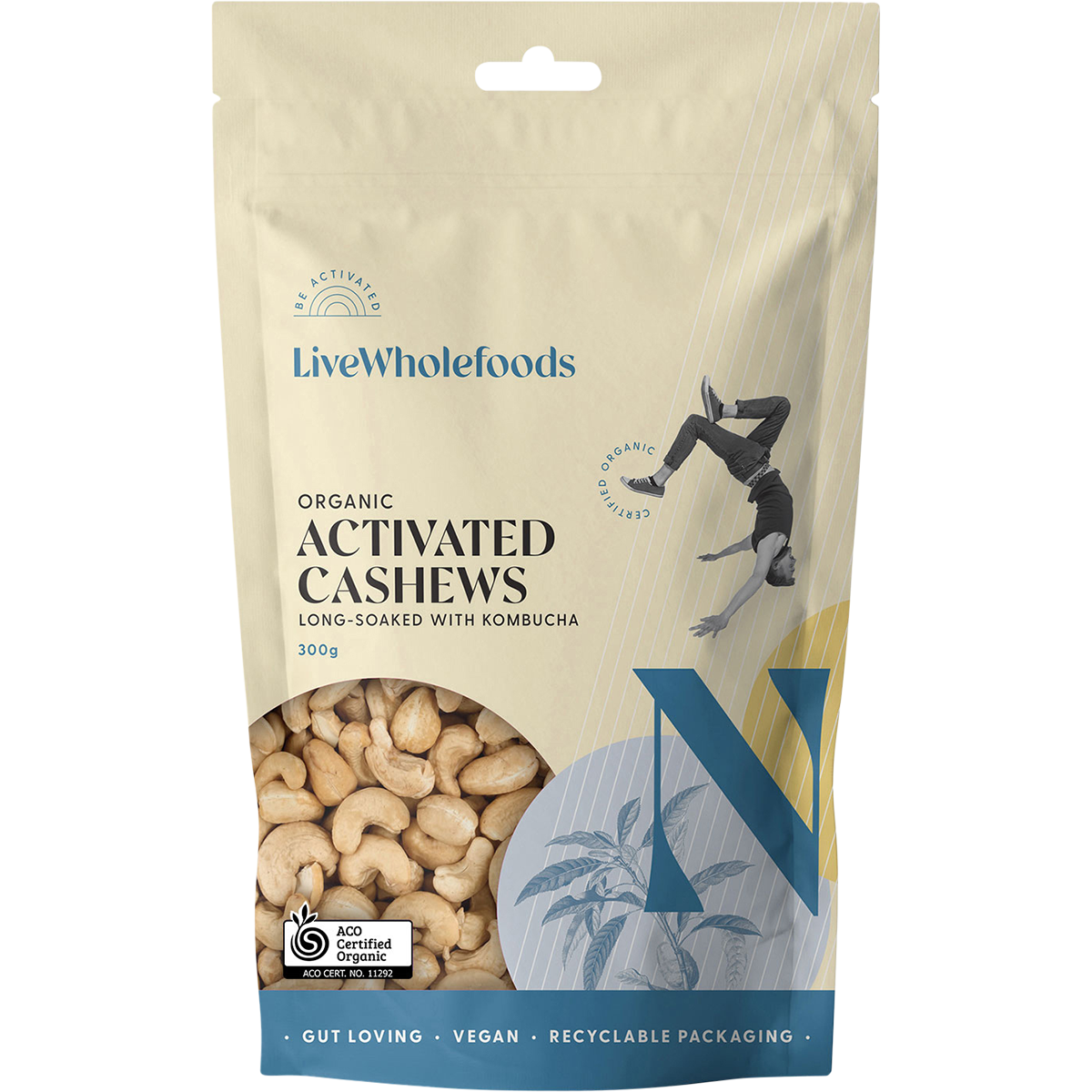 Live Wholefoods Organic Activated Cashews 300g