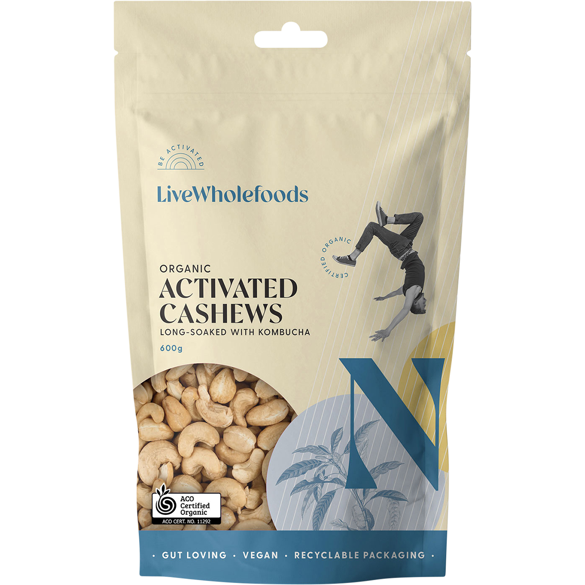 Live Wholefoods Organic Activated Cashews 600g