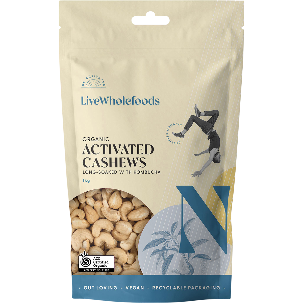 Live Wholefoods Organic Activated Cashews 1kg