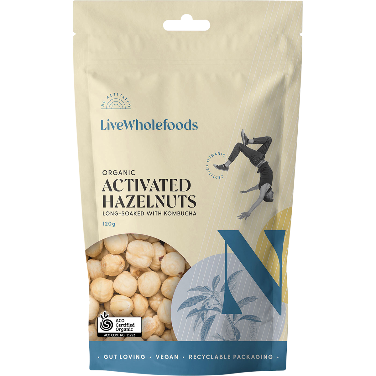 Live Wholefoods Organic Activated Hazelnuts 120g