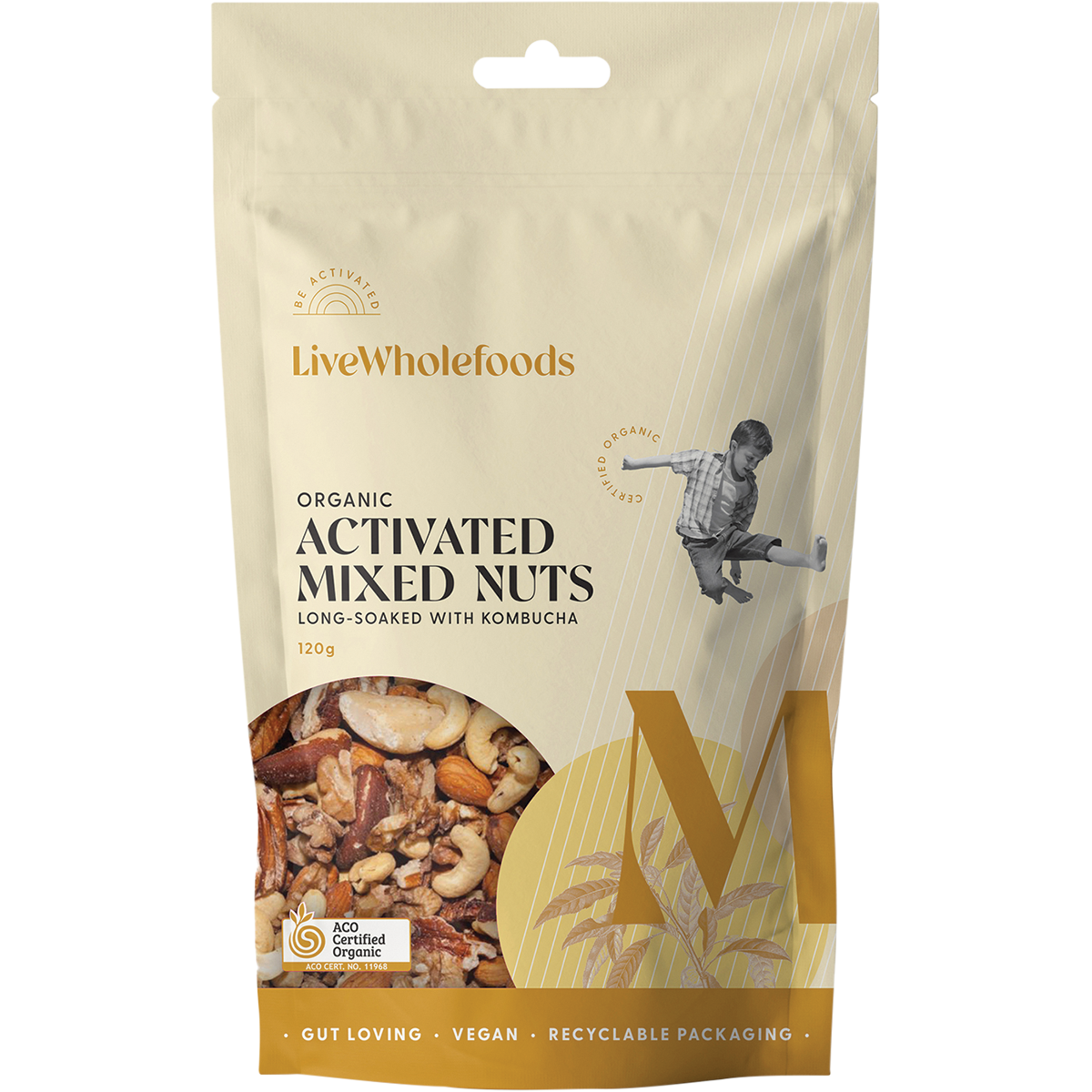 Live Wholefoods Organic Activated Mixed Nuts 120g