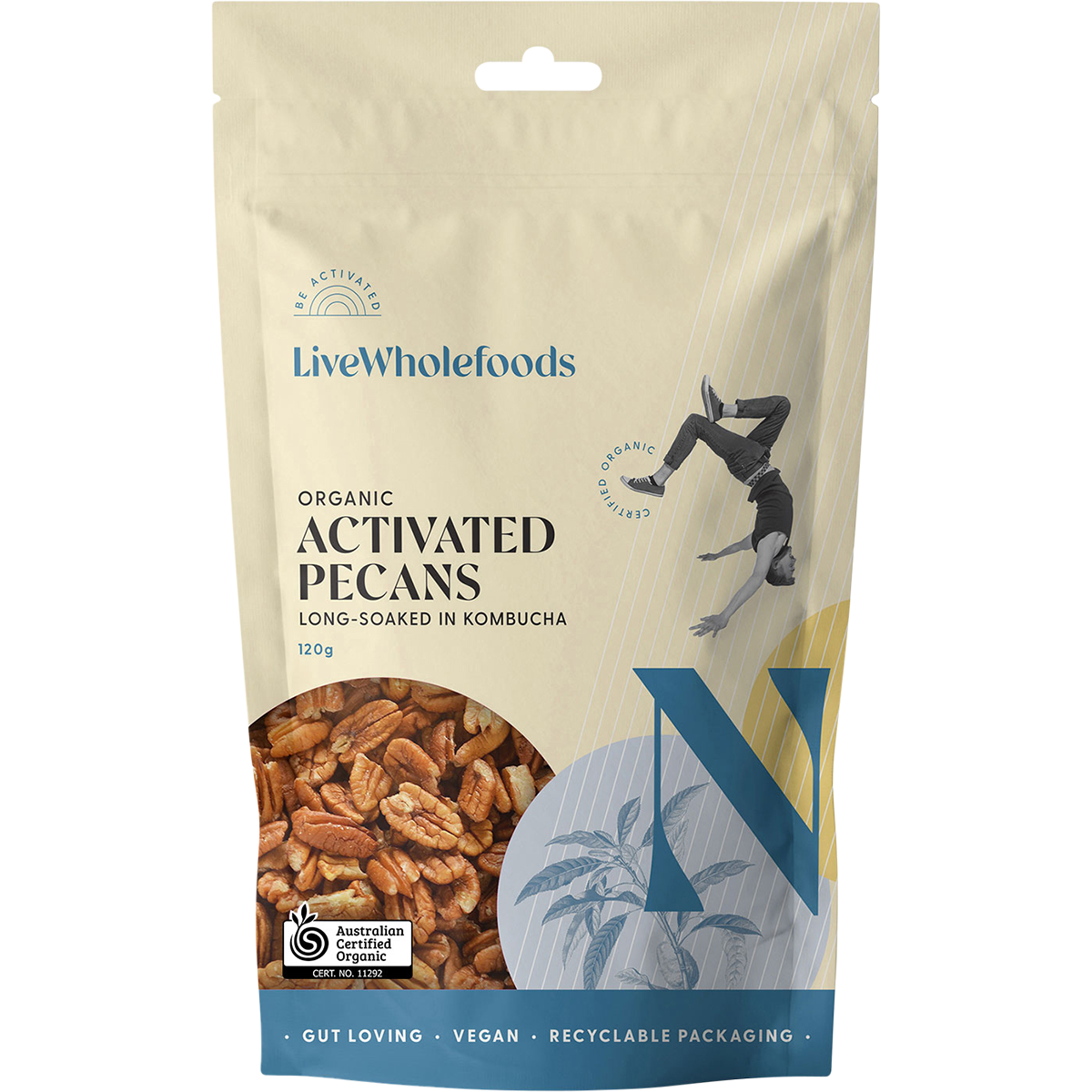 Live Wholefoods Organic Activated Pecans 120g