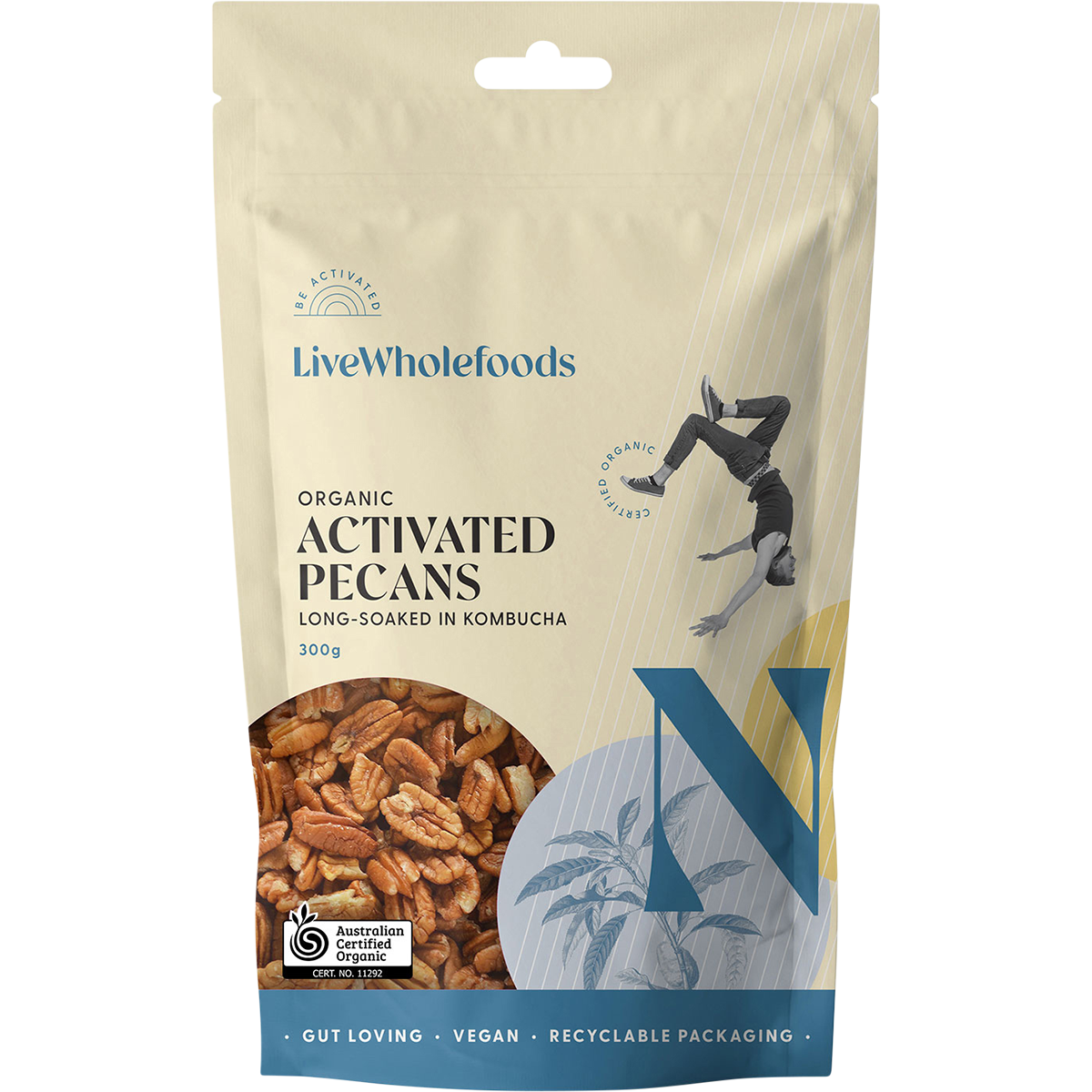 Live Wholefoods Organic Activated Pecans 300g