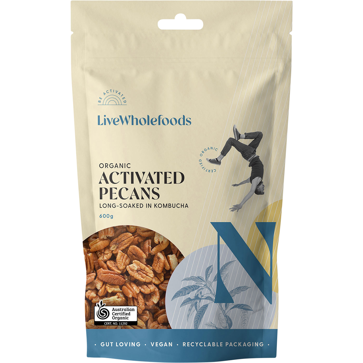 Live Wholefoods Organic Activated Pecans 600g