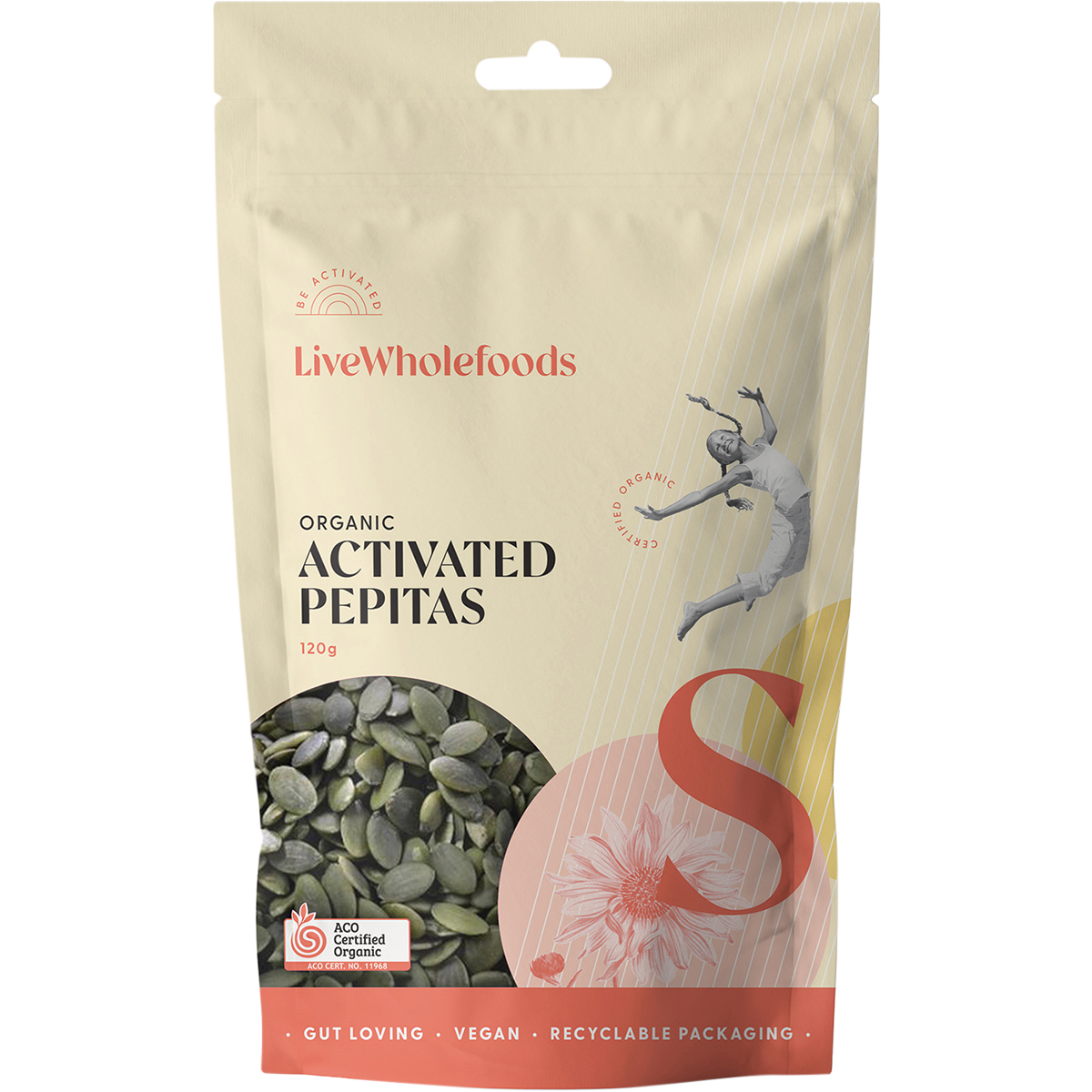 Live Wholefoods Organic Activated Pepitas 120g