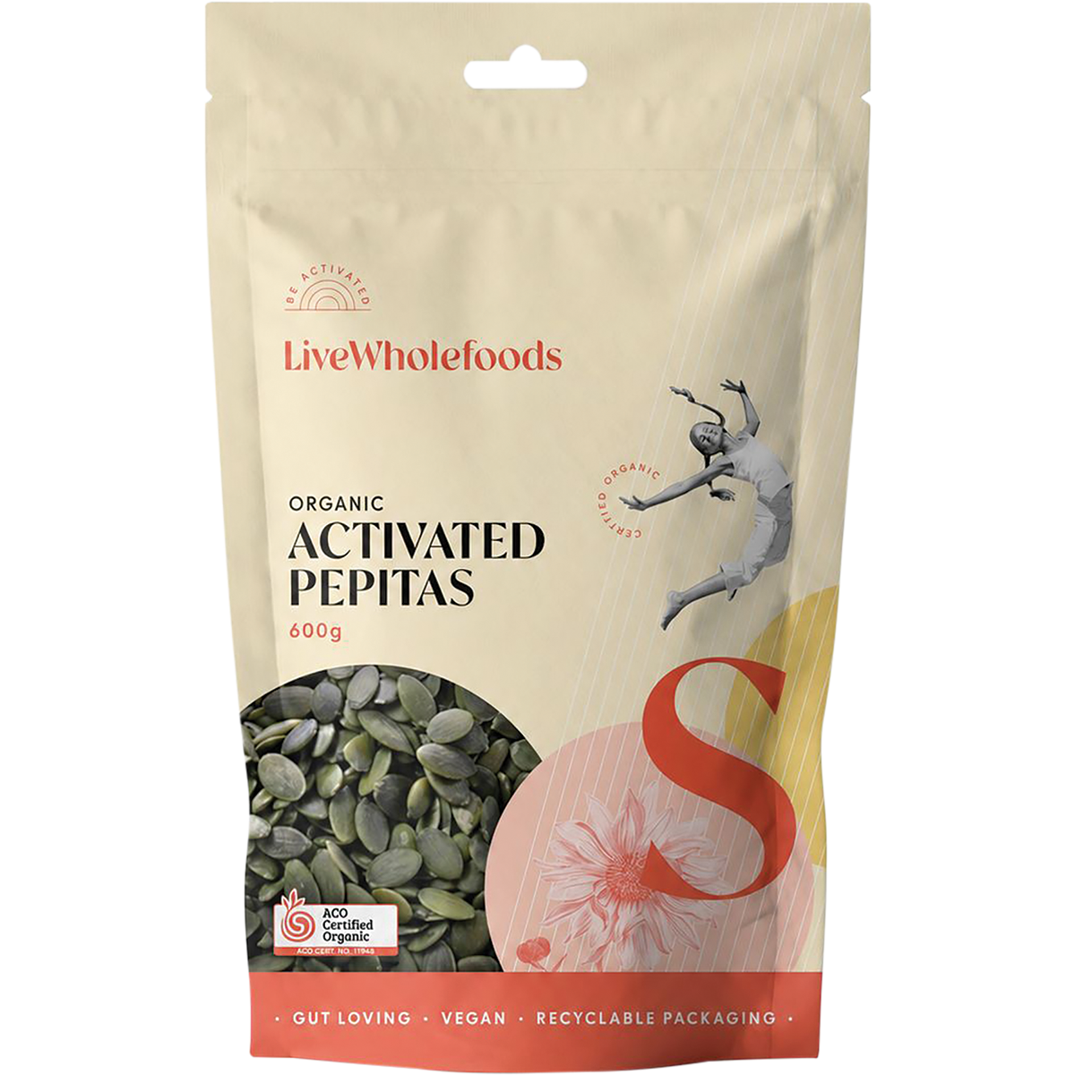 Live Wholefoods Organic Activated Pepitas 600g
