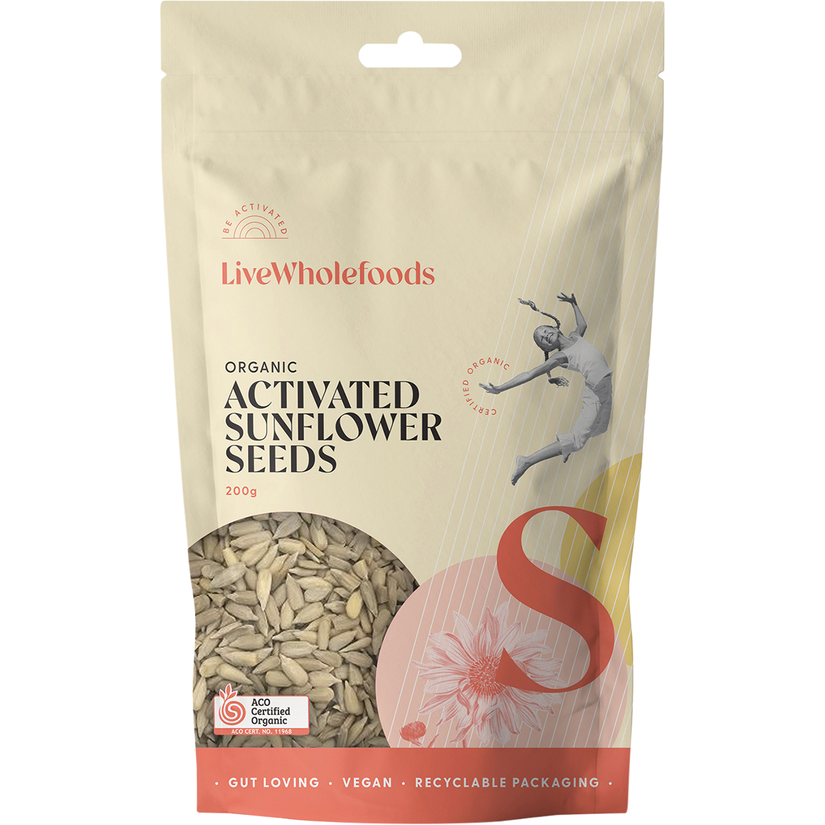 Live Wholefoods Organic Activated Sunflower Seeds 200g