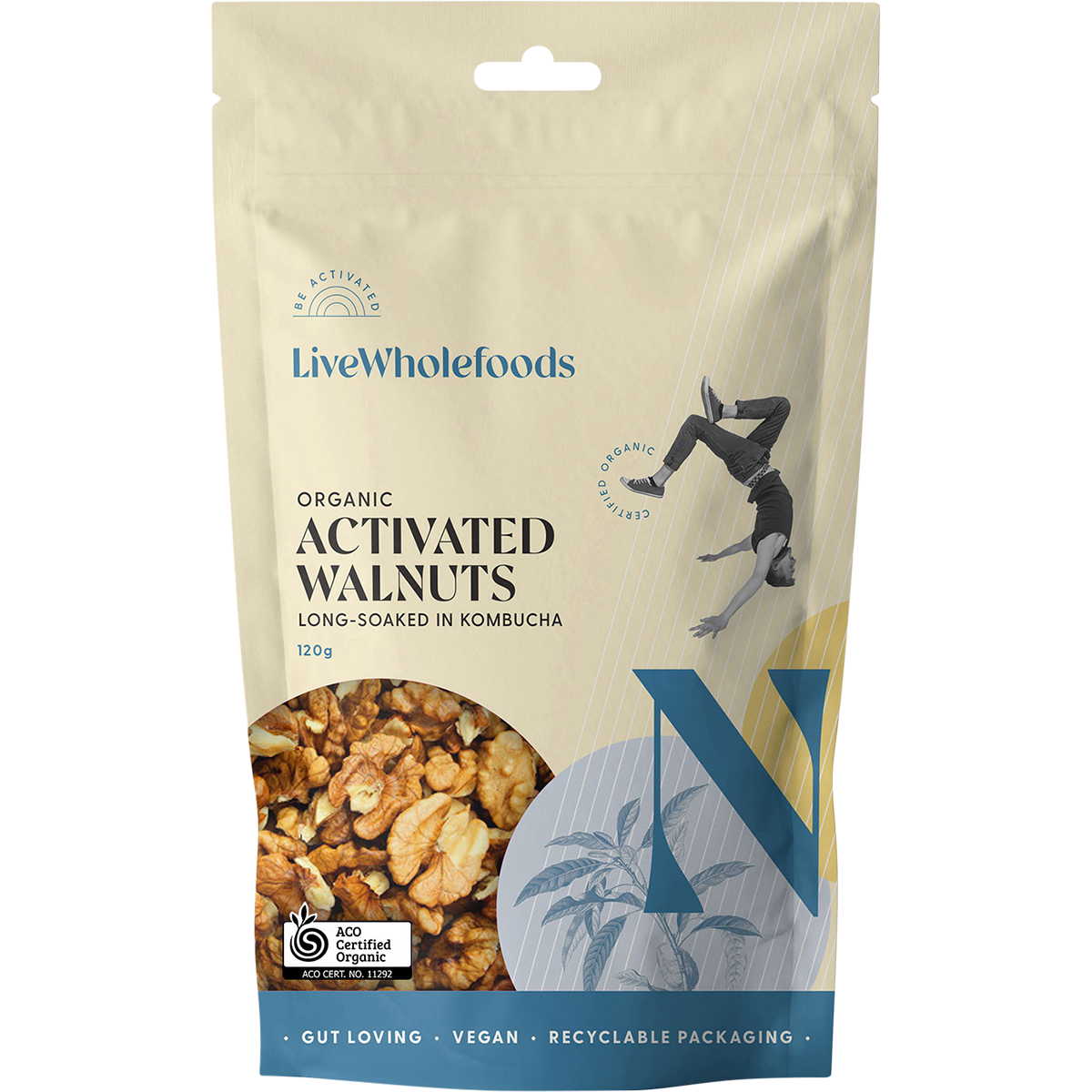 Live Wholefoods Organic Activated Walnuts 120g
