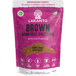450g bag of Lakanto Brown Monkfruit Sweetener, a brown sugar replacement, on a white background.