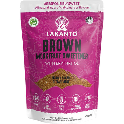 Lakanto Brown Monkfruit Sweetener Brown Sugar Replacement 450g Payless 4 Organics