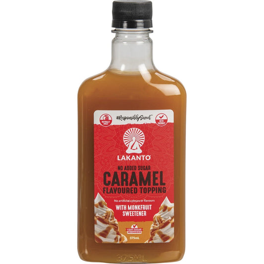 Lakanto Caramel Flavoured Topping with Monkfruit Sweetener 375ml Payless 4 Organics