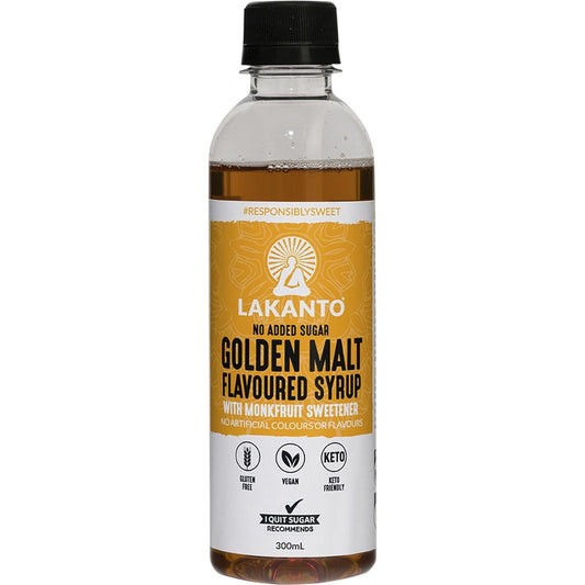 Lakanto Golden Malt Flavoured Syrup with Monkfruit Sweetener 300ml Payless 4 Organics