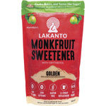500g bag of Lakanto Golden Monkfruit Sweetener, a raw cane sugar replacement, featuring a monk fruit illustration.