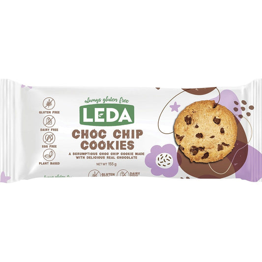 Leda Choc Chip Cookies 155g (Pack of 8) Payless 4 Organics