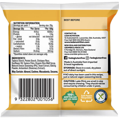 Leda Cracker Miniz Cheeze Multi 6 Pack 150g (Pack of 6) Payless 4 Organics