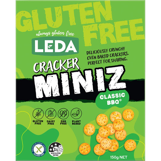 Leda Cracker Miniz Classic BBQ 150g (Pack of 6) Payless 4 Organics