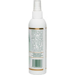 Side view of a Lemon Myrtle Fragrances 250ml air freshener bottle showing the ingredients list and a green label.