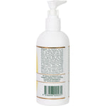 Back of Lemon Myrtle Fragrances Body Lotion 250ml bottle showing ingredients, directions, and Australian Made logo.