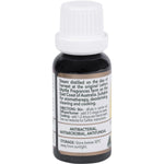 20ml bottle of Lemon Myrtle 100% Essential Oil featuring a white and yellow label on a white background.