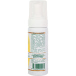 Side view of the Lemon Myrtle Fragrances Foaming Face Cleanser 150ml bottle with a clear pump dispenser.