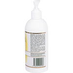 500ml bottle of Lemon Myrtle Moisturiser with a pump dispenser and botanical label on a white background.