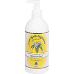 500ml bottle of Lemon Myrtle Fragrances Moisturiser with a pump dispenser and botanical label on a white background.