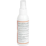 Side view of a 125ml Lemon Myrtle Fragrances Mozzie & Sandfly Repellent spray bottle on a white background.