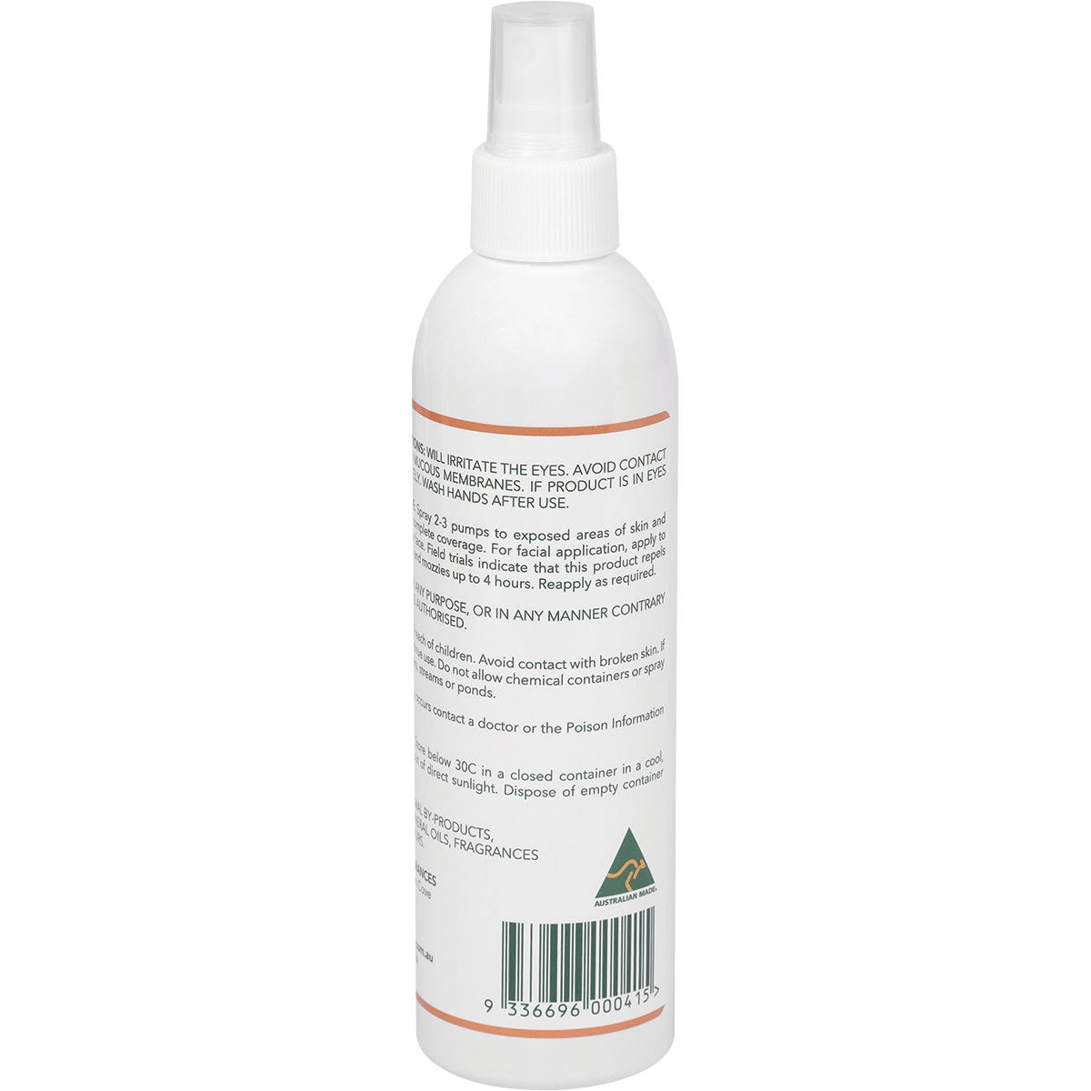 Lemon Myrtle Fragrances Mozzie & Sandfly Repellent 250ml Payless 4 Organics