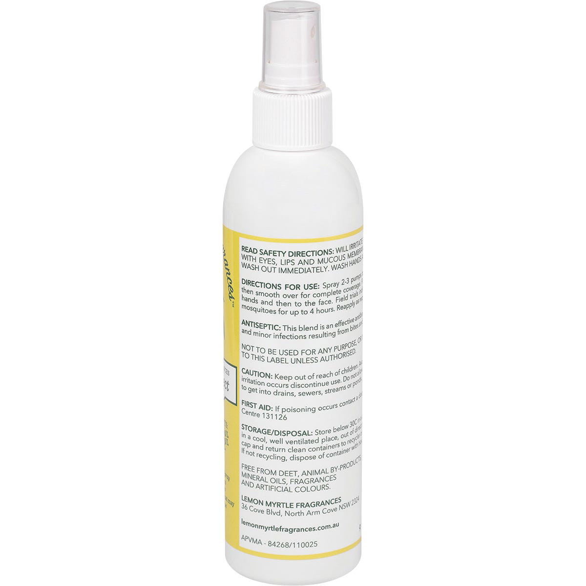 Lemon Myrtle Fragrances Natural Insect Repellent 250ml Payless 4 Organics